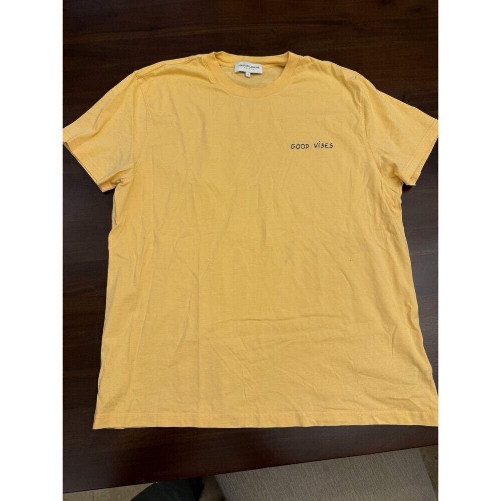 Maison Labiche "Good Vibes" t-shirt Yellow (M1) - Picture 5 of 8